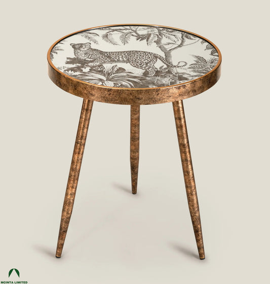 Botoni Fiberglass and Metal Side Table