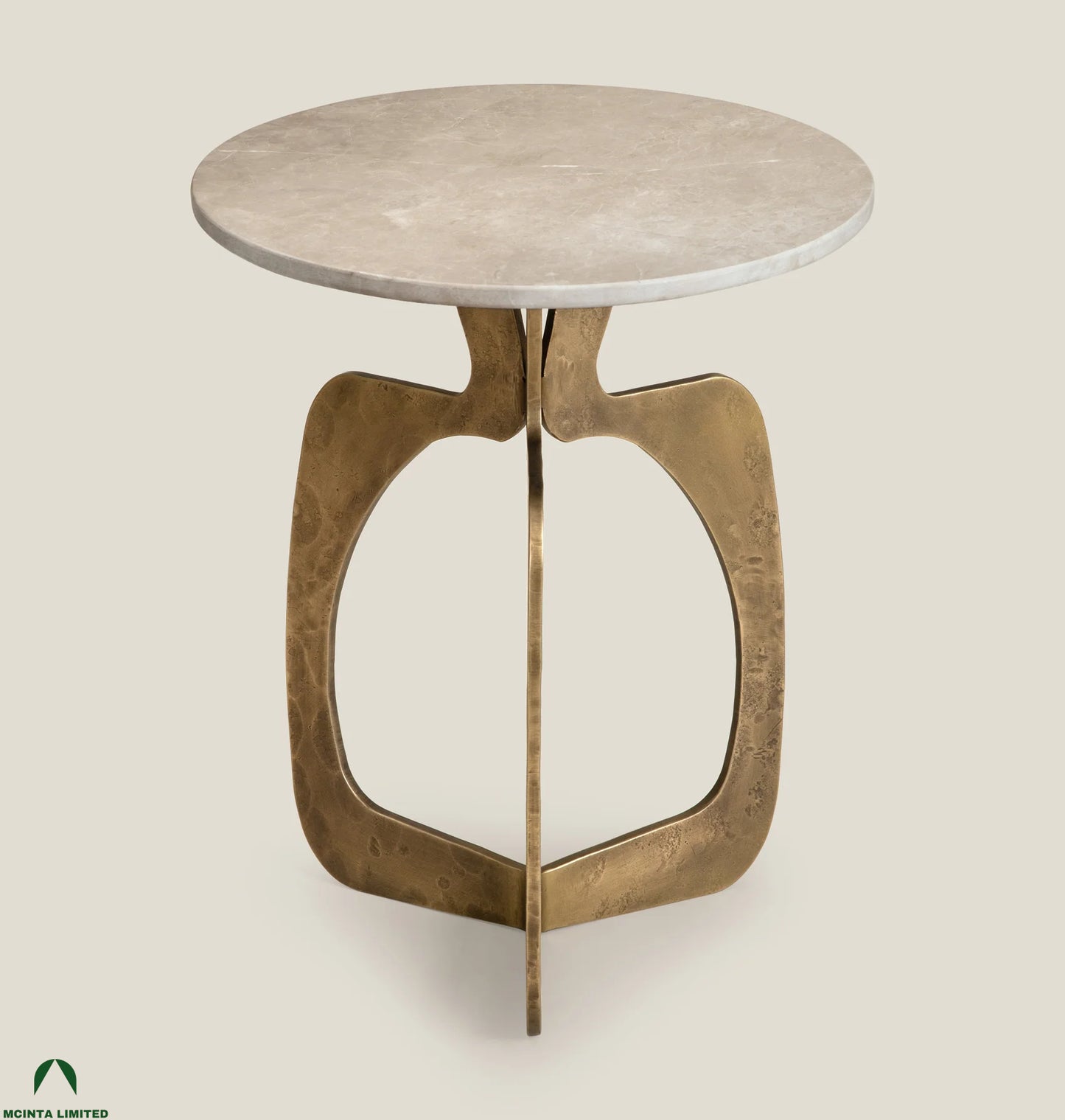 Case metal and marble side table