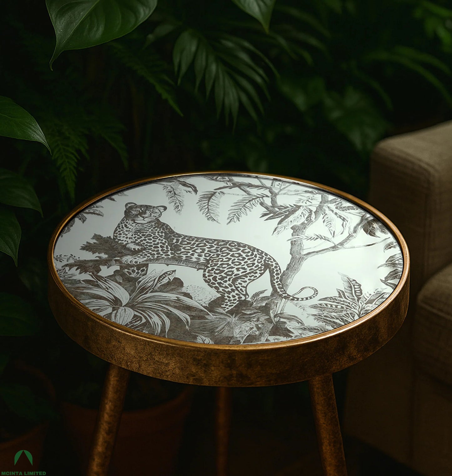 Botoni Fiberglass and Metal Side Table