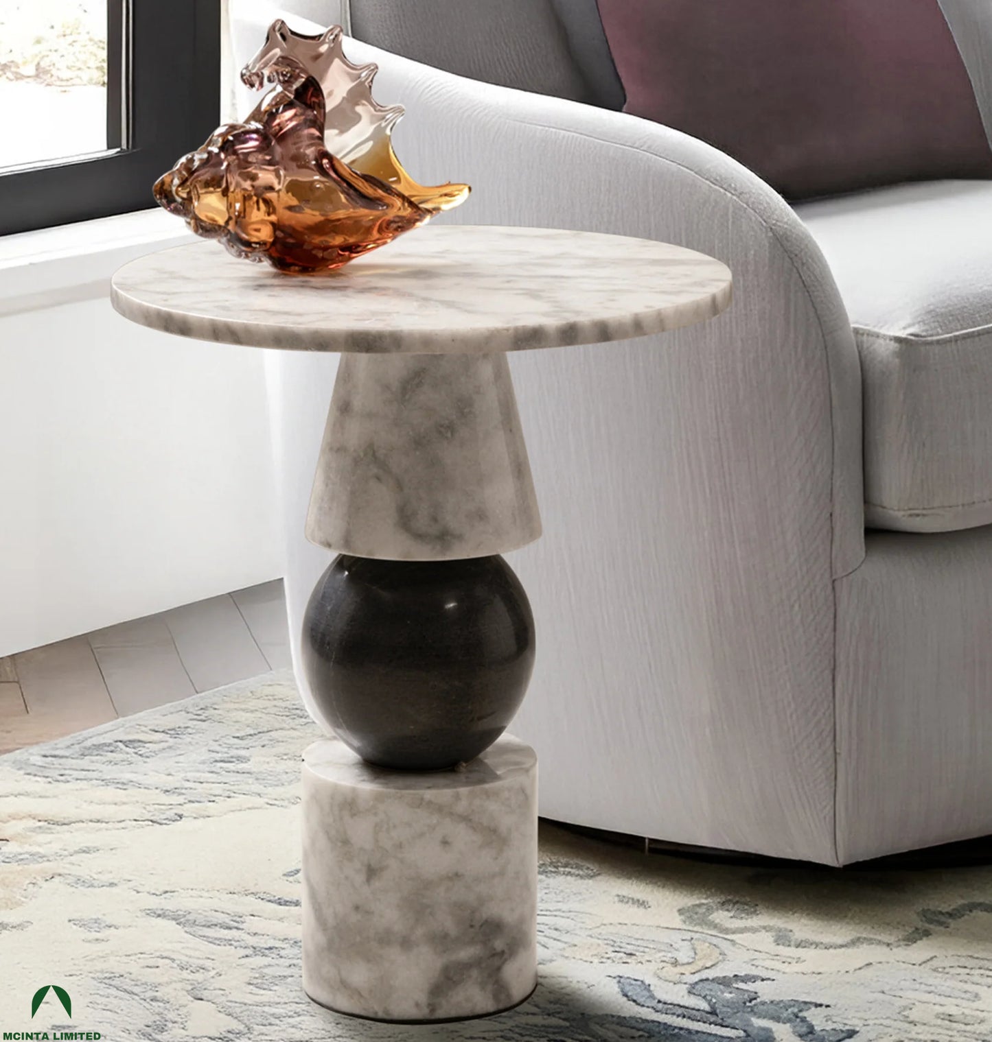 Mika marble side table